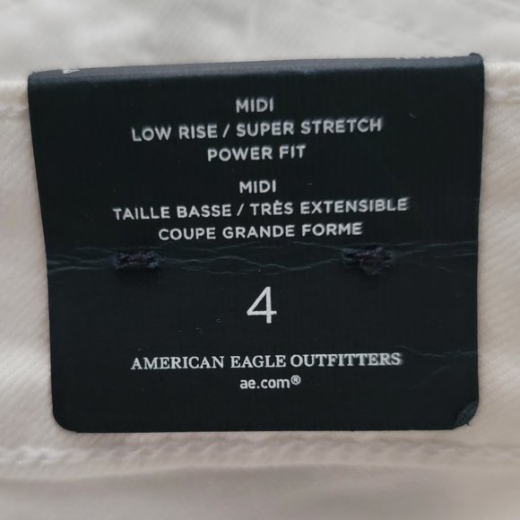 American Eagle Outfitters Midi Low Rise Super Stretch Denim Jean Shorts - Picture 14 of 16